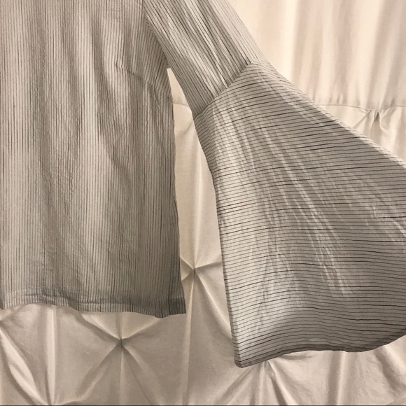 LOFT Striped Bell Sleeve Blouse - Picture 3 of 3